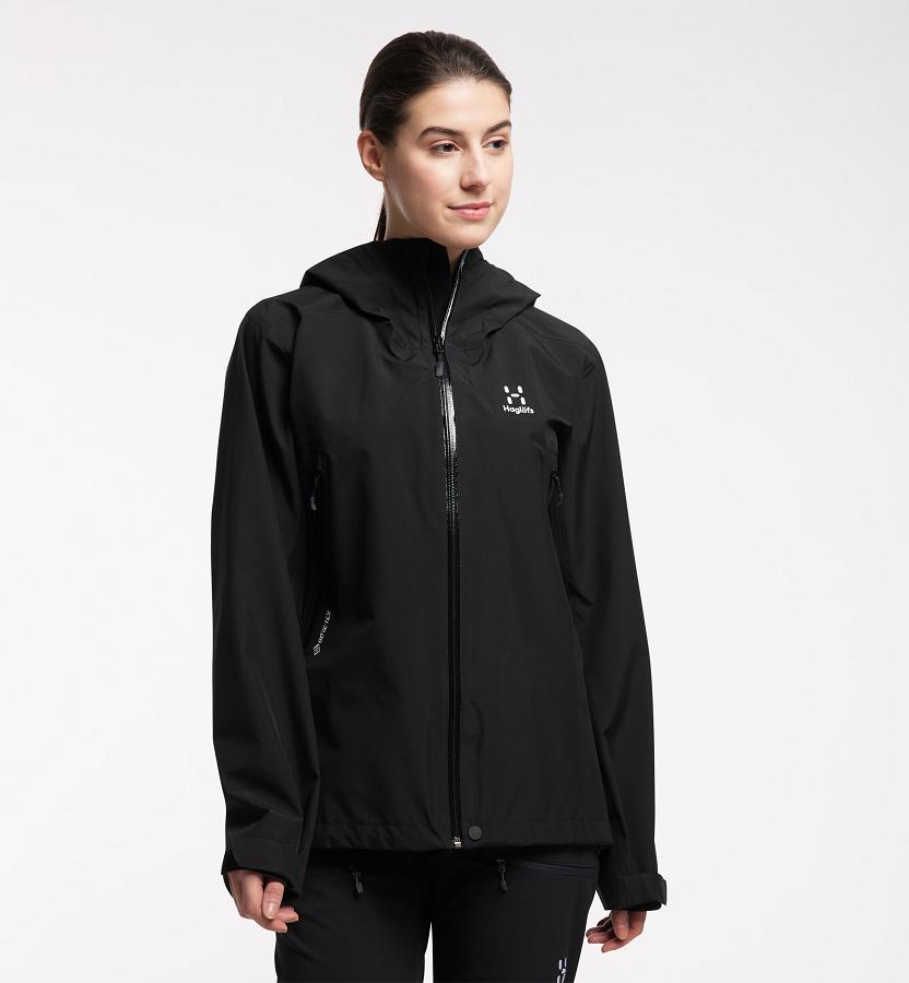 Haglöfs Roc GTX Ski Jacket Black For Womens WONRD2970 Australia